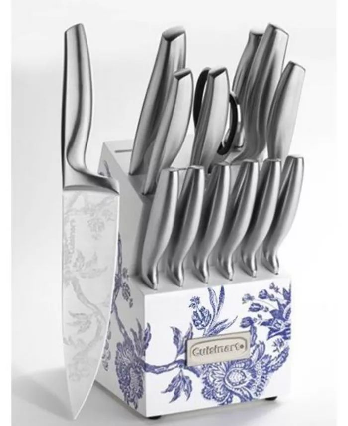 Cuisinart Caskata™ 15-Piece German Stainless Steel Cutlery Block Set - Macy's | Macy's