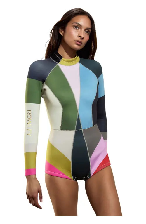 Cynthia Rowley Colorblock Wetsuit in Dark Multi at Nordstrom, Size X-Small | Nordstrom