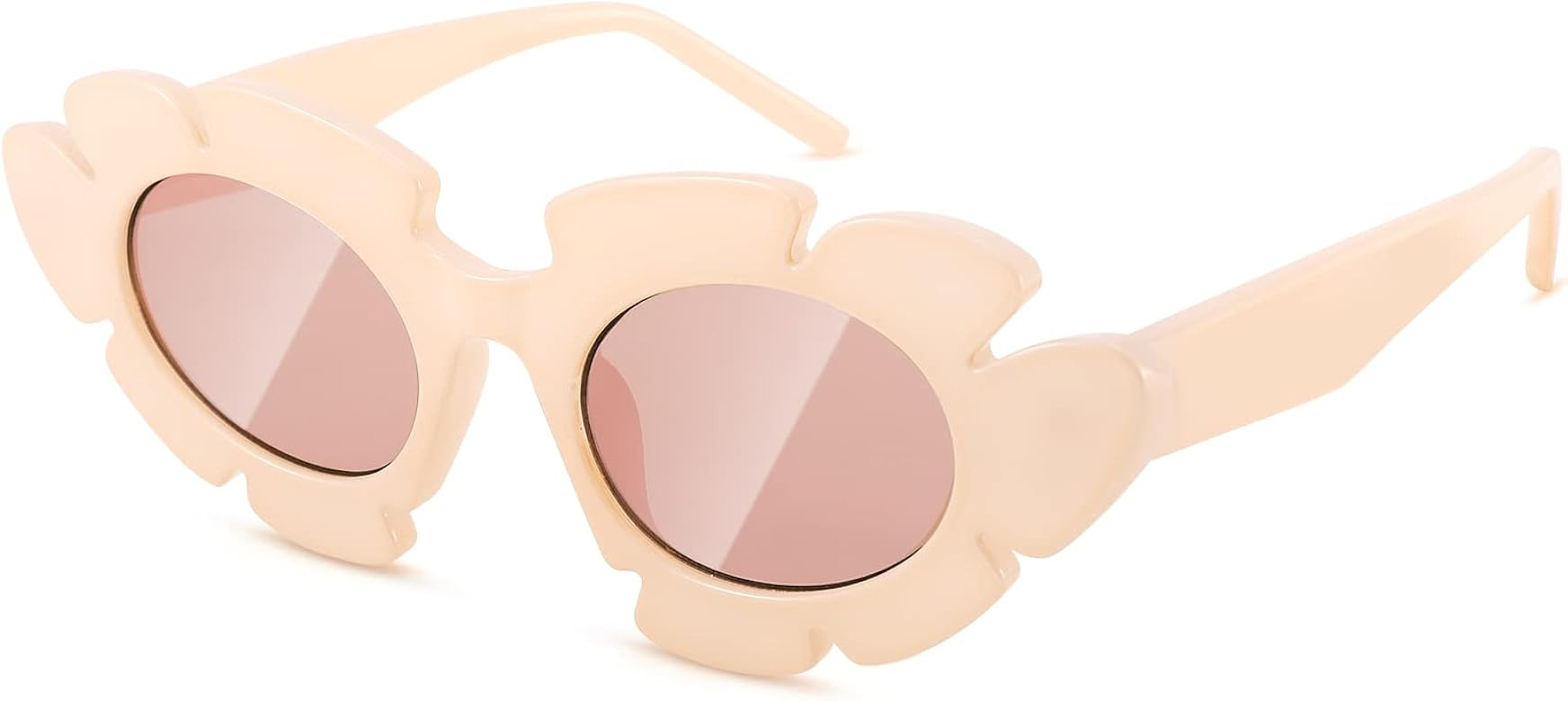 Pro Acme Trendy Cat Eye Flowers Sunglasses for Women Men Retro Chunky Shades Sun Glasses | Amazon (US)