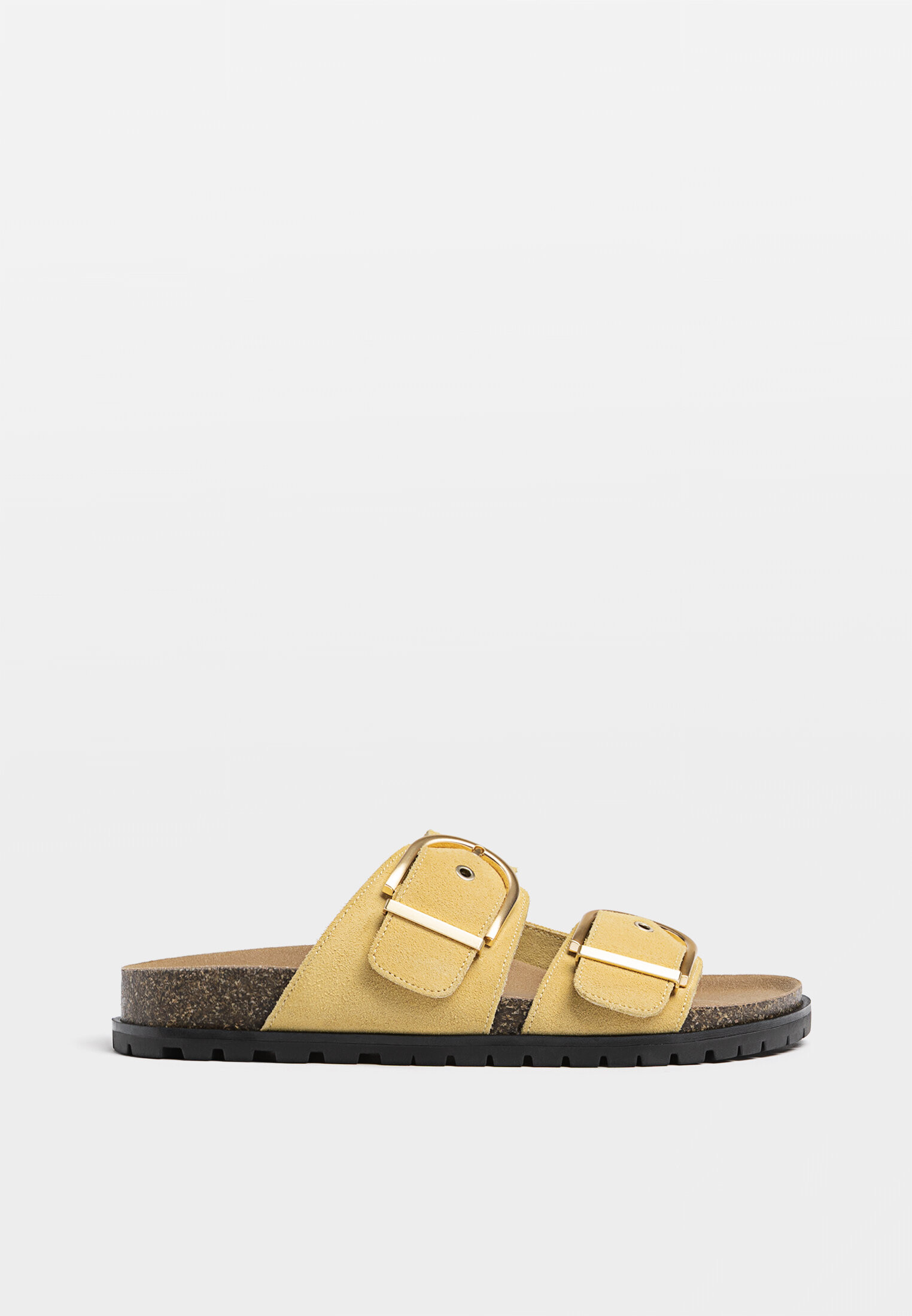 Leather sandals with buckles - Women's fashion | Stradivarius United Kingdom | Stradivarius (UK)