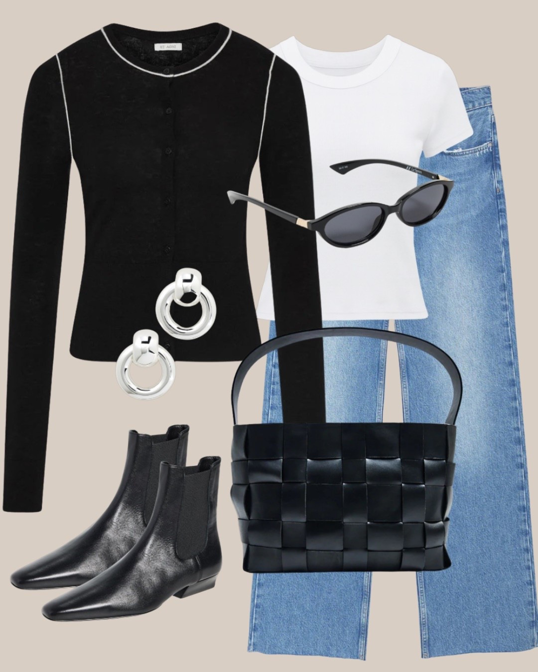 A little bit classic, a little bit edgy. Love how a simple tshirt and jeans can be taken next level with the perfect accessories 🔗🖤

#LTKWorkwear #LTKStyleTip #LTKItBag