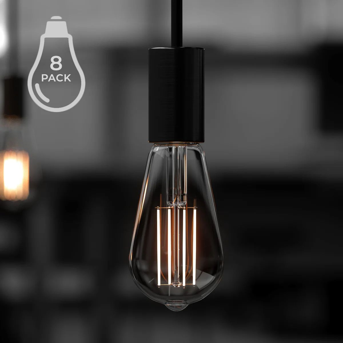 UBB2082 Luxury LED Bulbs, 60W Equivalent, Vintage Edison Style, ST19 Shape, E26 Base (standard me... | Urban Ambiance, Inc.