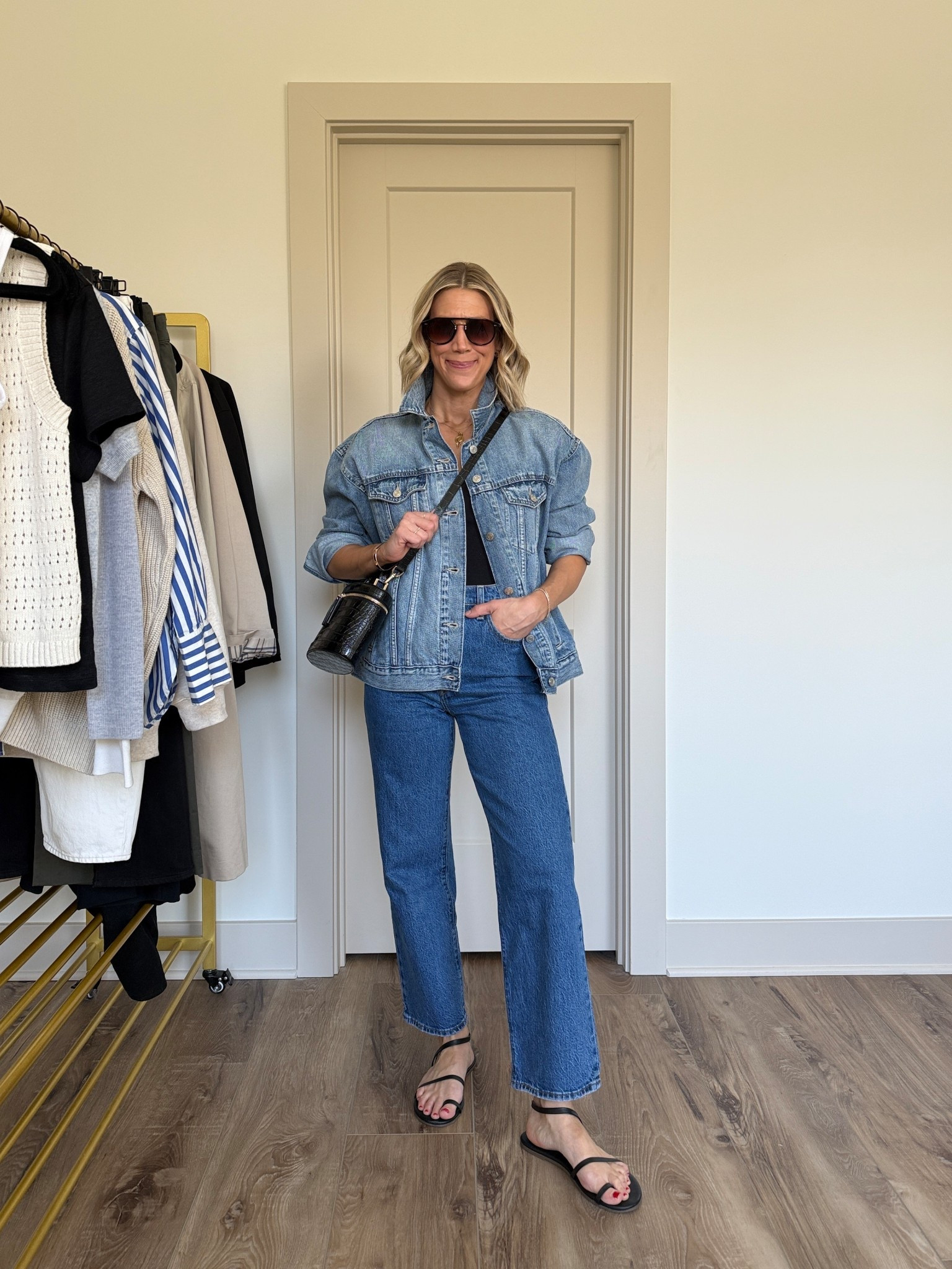 Wearing 26 jeans (27 inseam), small tank, medium denim jacket, sandals tts

#LTKOver40 #LTKootd #LTKgrwm