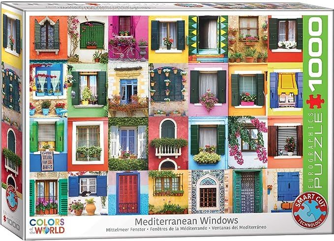 EuroGraphics (EURHR Mediterranean Windows 1000Piece Puzzle 1000Piece Jigsaw Puzzle | Amazon (US)
