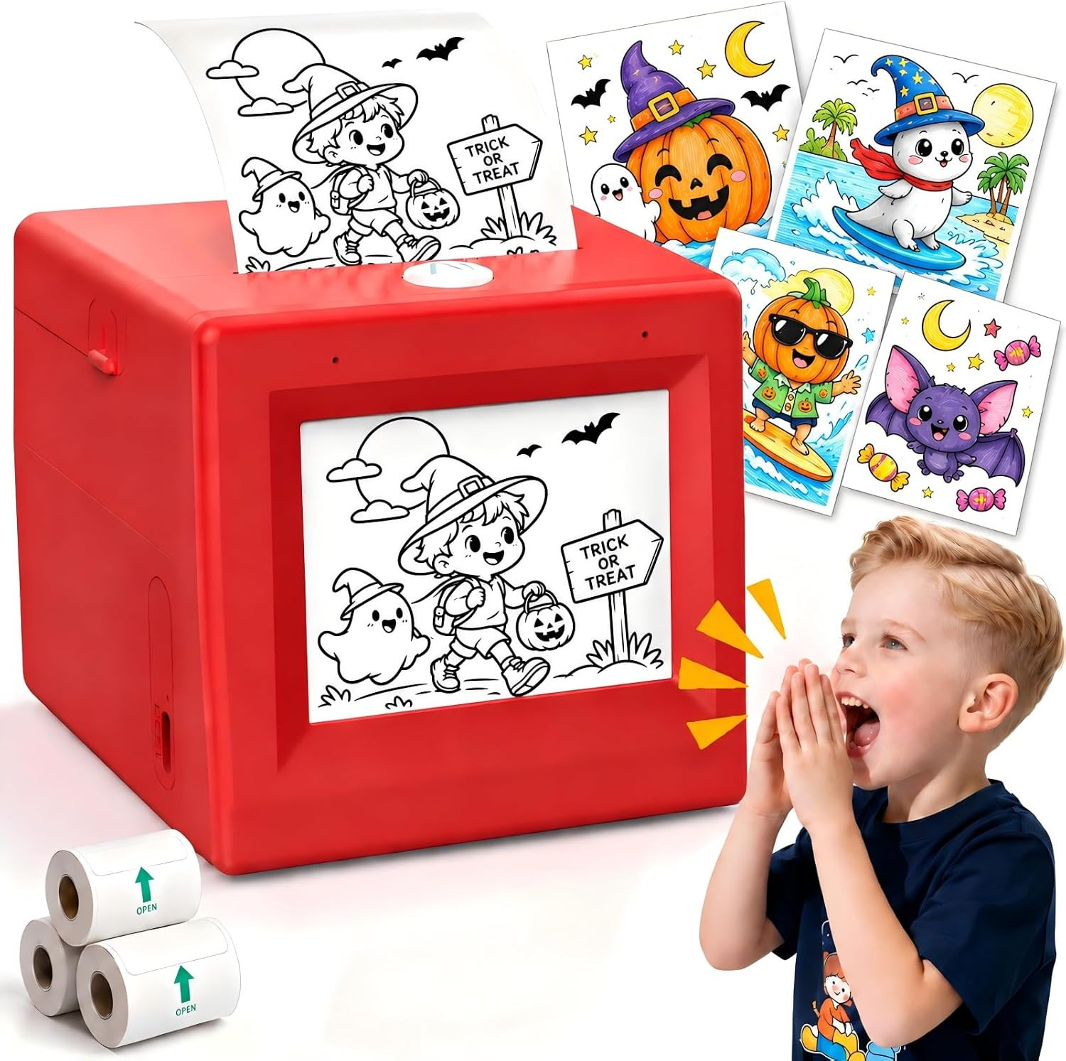 Warmeight AI Sticker Printer for Kids: AI Voice-Powered Sticker Maker Machine Box with 6 Art Modes, Inkless Thermal Printing, Creative Kids Toy Gift for Journaling, Sticker & Craft Lovers Ages 3-12 | Amazon (US)