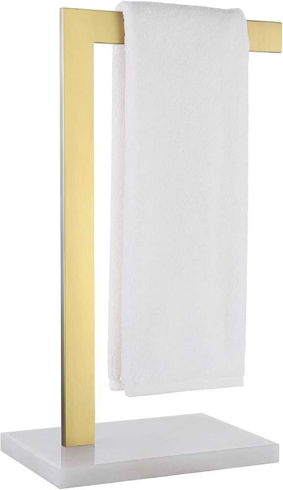 KES Hand Towel Holder for Bathroom, Hand Towel Stand with Marble Base, L-Shape Hand Towel Rack fo... | Amazon (US)