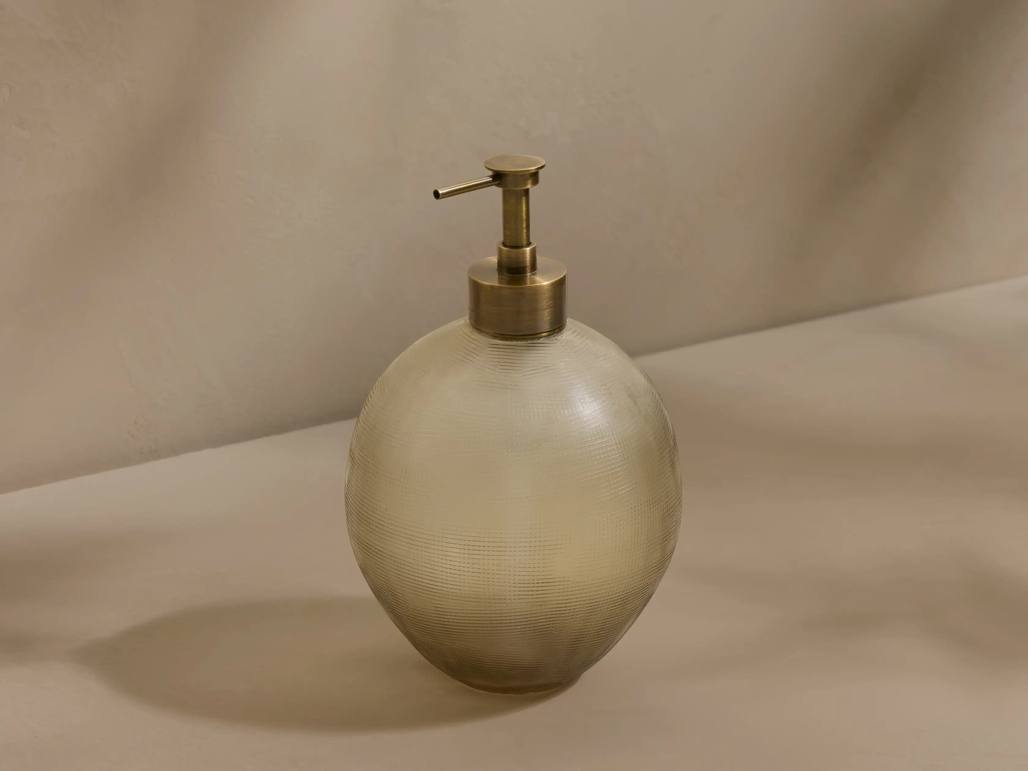 Abilene Bath Pump in Olive Smoke | Arhaus
