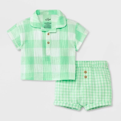 Baby Boys' Gauze Top & Bottom Set - Cat & Jack™ | Target