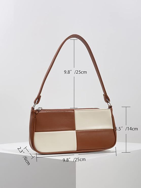 NIUEIMEE ZHOU Shoulder Bag for Women Retro Vegan Leather Classic Clutch Tote HandBags Purses with... | Amazon (US)