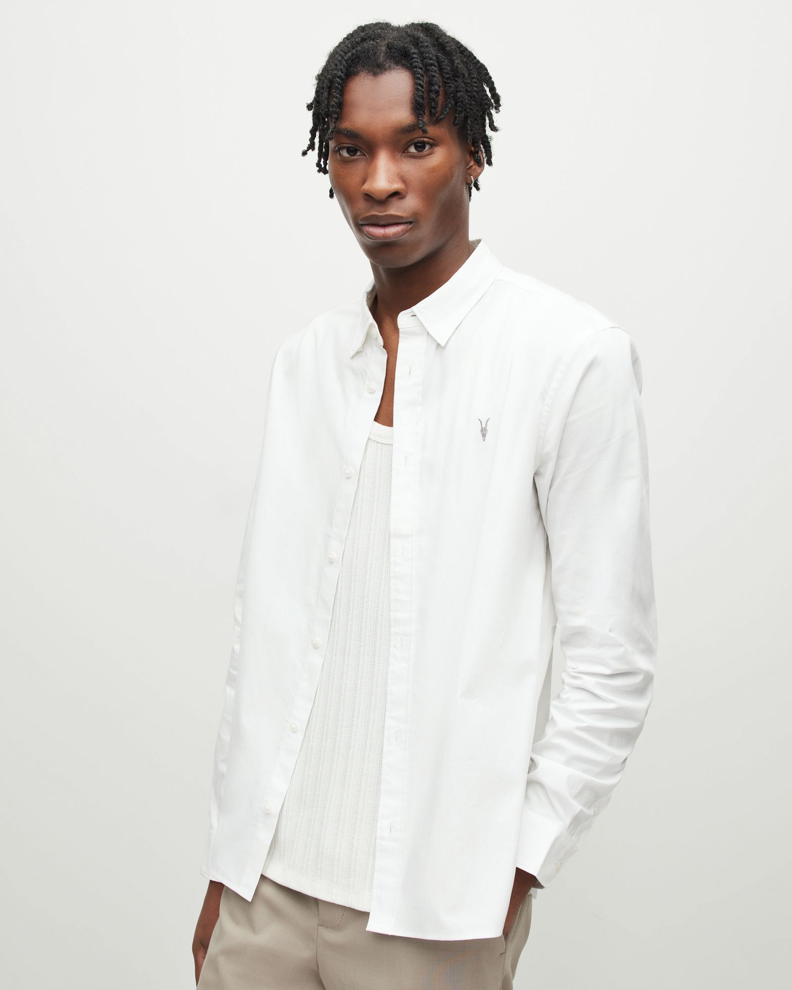 Hawthorne Ramskull Stretch Fit Shirt | AllSaints US