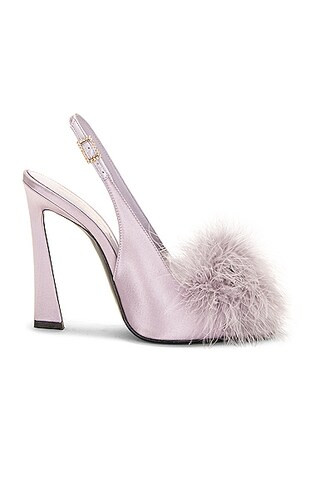 Saint Laurent Blanco 110 Sandal in Poly Grey | FWRD | FWRD 