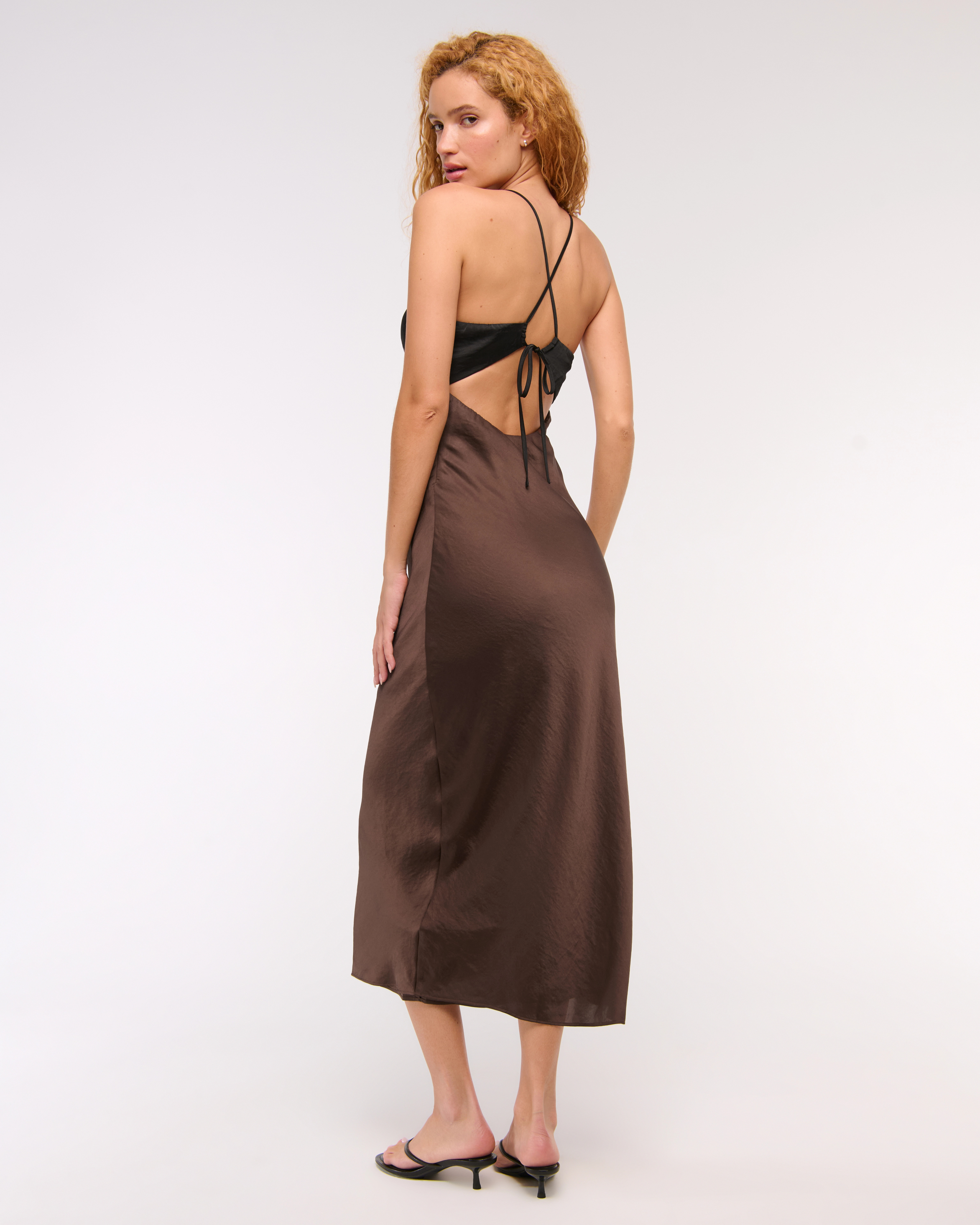The A&F Julia Slip Tie-Back Maxi Dress | Abercrombie & Fitch (US)