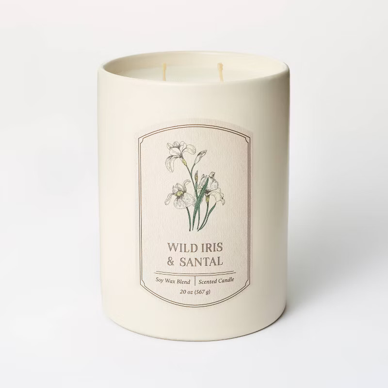 20oz Ceramic Wild Iris & Santal Candle Cream - Threshold™ designed with Studio McGee | Target
