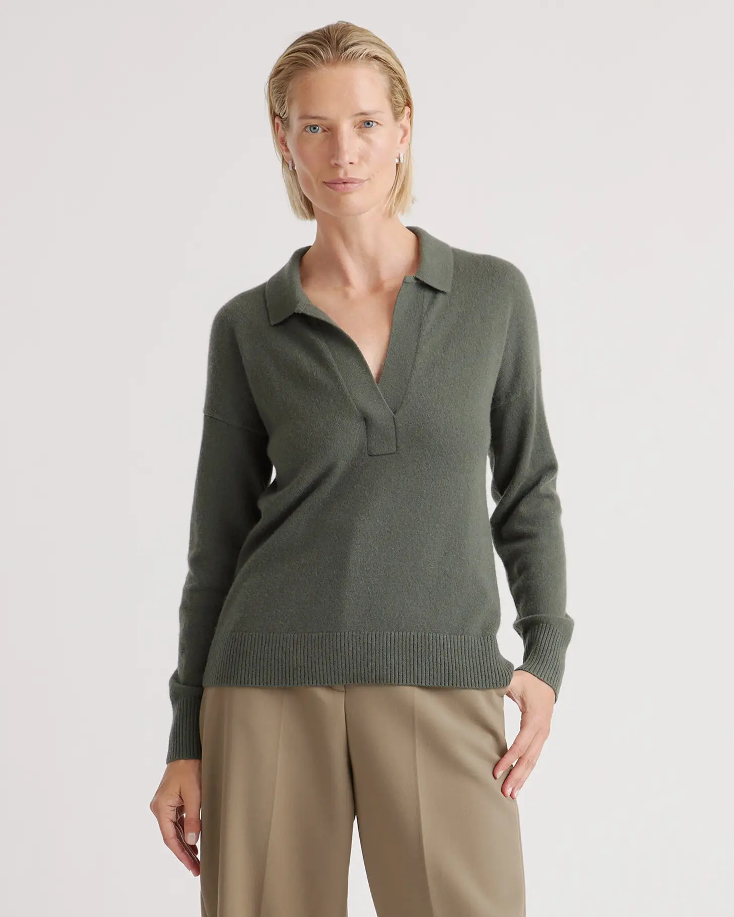 Mongolian Cashmere Polo Sweater | Quince