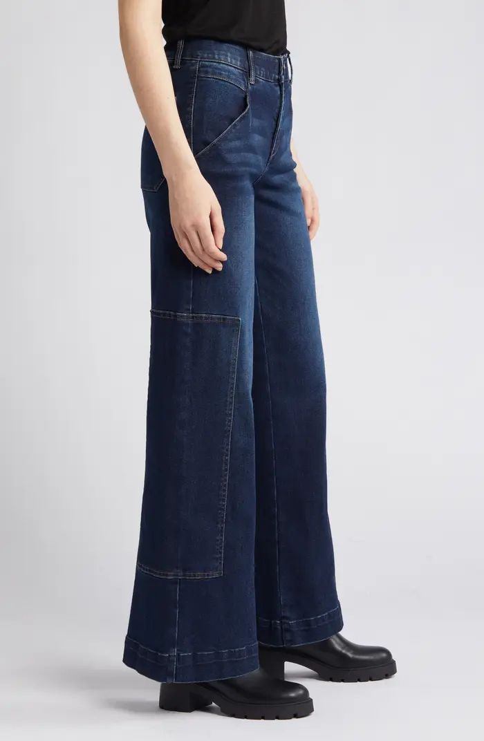 'Ab'Solution High Waist Wide Leg Carpenter Jeans | Nordstrom