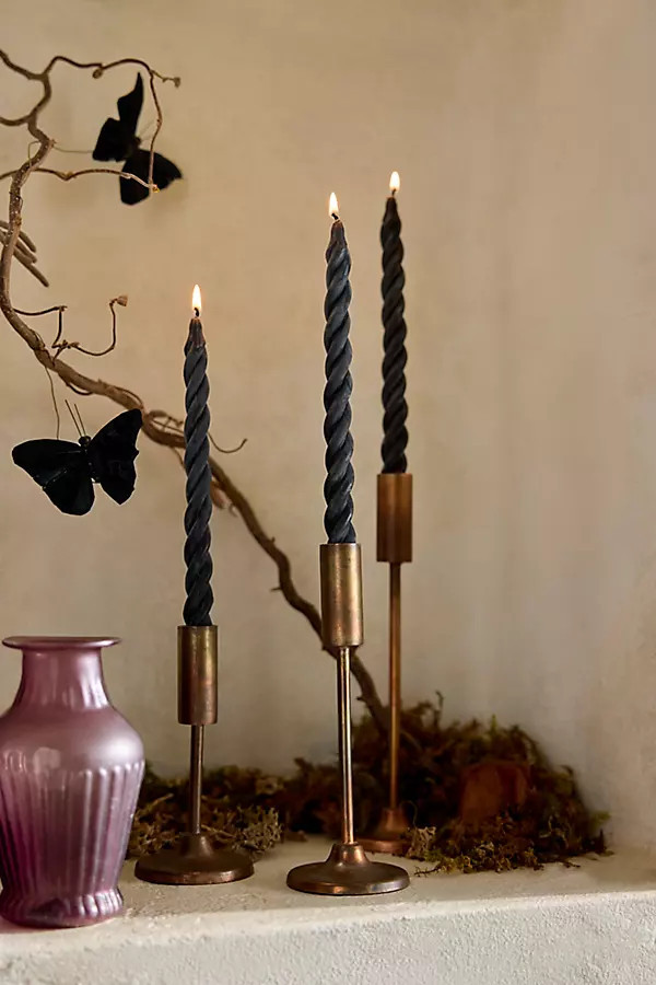 Terrain Twisty Tapers, Set of 3 Black | Anthropologie (US)
