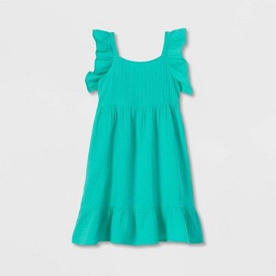 Girls' Gauze Flutter Sleeve Dress - Cat & Jack™ | Target