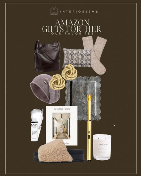 Amazon gifts for her that we love, UGG, socks, scalloped, marble tray, mohair, winter hat, leather handbag, home, decor, book, Shea, McGee book, lip, gloss, Brooklyn, candle, brass, rechargeable, lighter offers, gifts for mom, gifts for girlfriend, gifts for her

#LTKhome #LTKHoliday #LTKGiftGuide