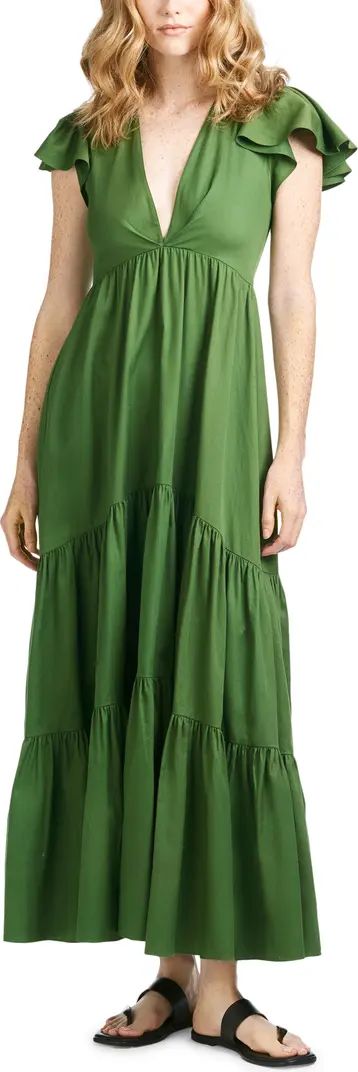 Sachin & Babi Paloma Ombré Flounce Sleeve Cotton Maxi Dress | Nordstrom | Nordstrom