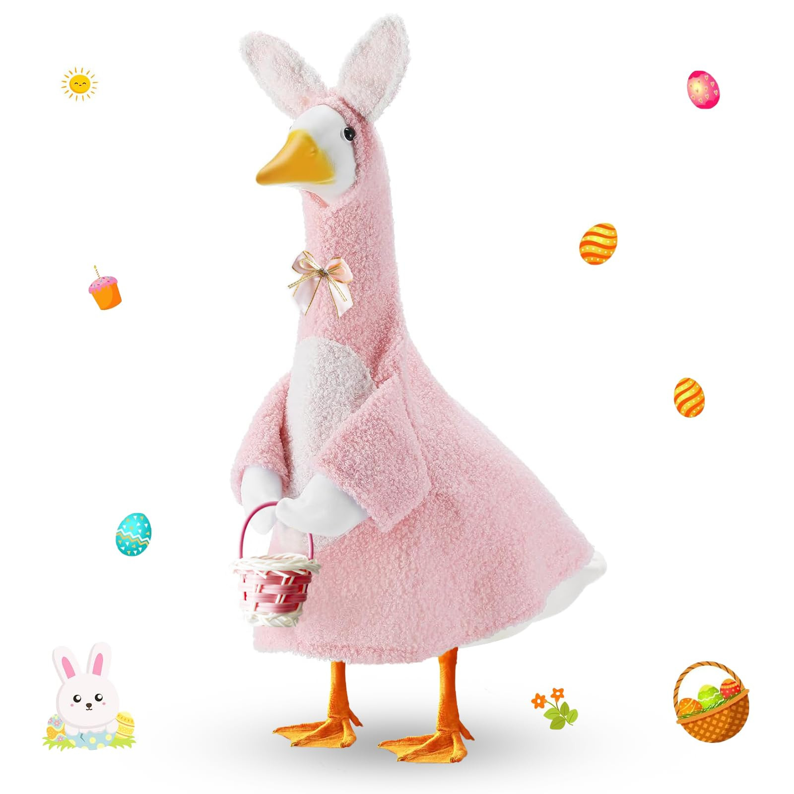 Easter Bunny Goose Outfit Goose Clothes Porch Goose Outfit Lawn Goose Clothing for 23" H Statue o... | Amazon (US)