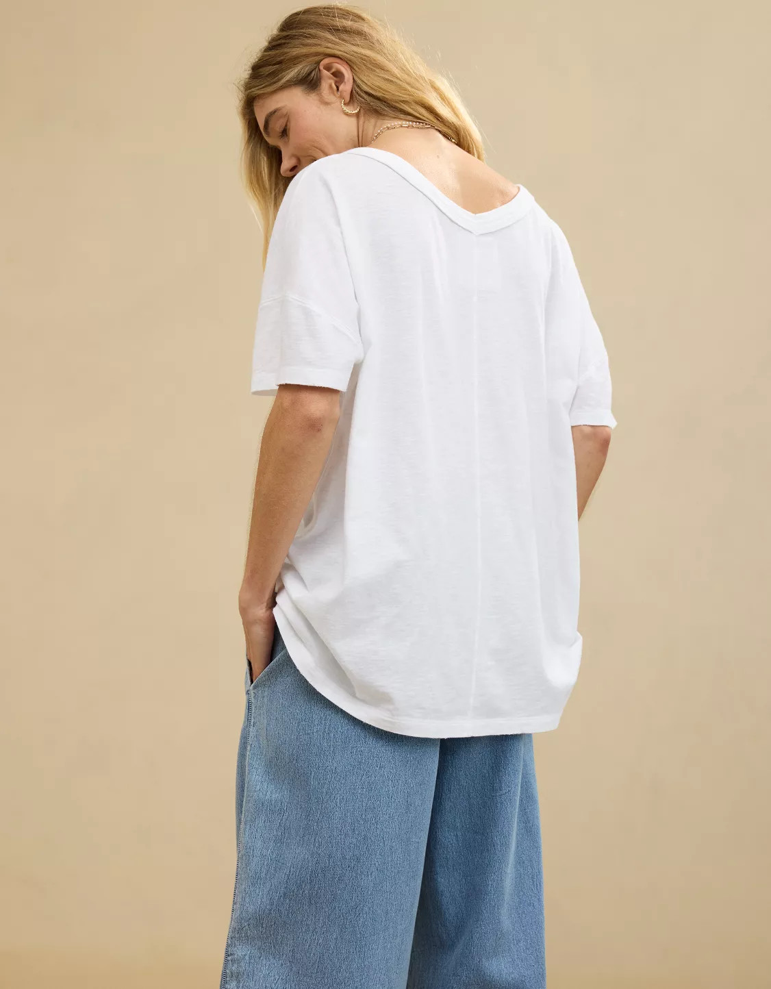 Aerie Oversized V-Neck Boyfriend T-Shirt | Aerie