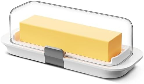 Pisol Butter Dish with Lid for Countertop and Refrigerator Door Shelf, Airtight Butter Keeper Con... | Amazon (US)