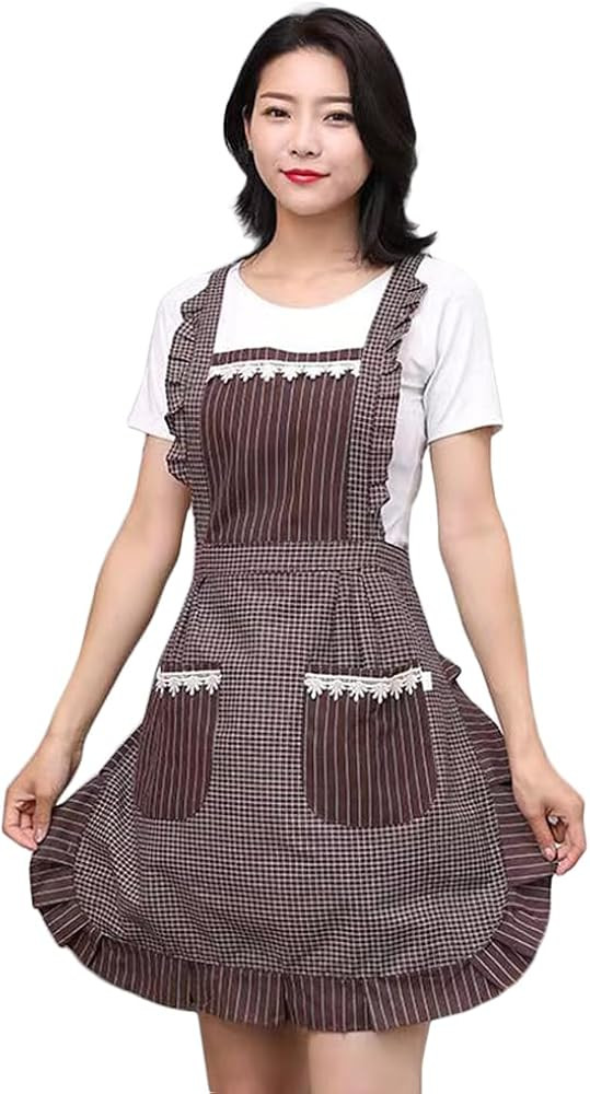 Cute Apron for Women with Pockets, Comfortable Kitchen Apron, Perfect for Cafe Shop, Baking, Gard... | Amazon (US)