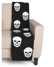 50x70 Feather Knit Skulls Throw | Halloween Shop | Marshalls | Marshalls
