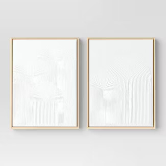 (Set of 2) 12" x 16" Rainbow Arches Framed Embellished Canvas Set - Threshold™ | Target