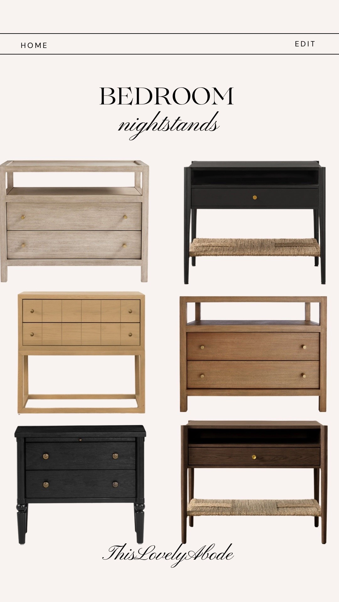 Nightstands 
#nightstands #primarybedroom #masterbedroom #furniture 

#LTKHome