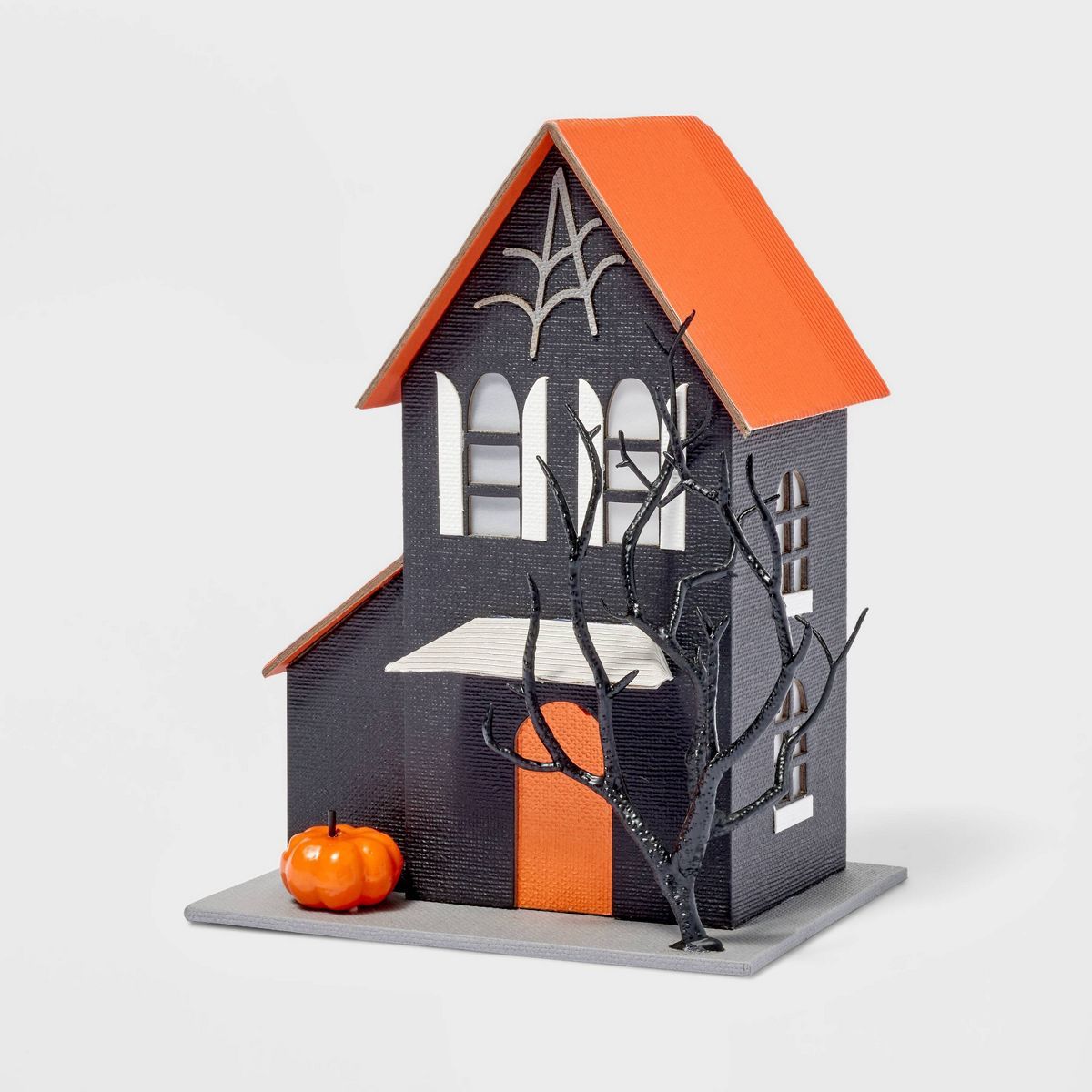 Pressed Paperboard House with Tree and Pumpkin Halloween Scene Prop - Hyde & EEK! Boutique™ | Target