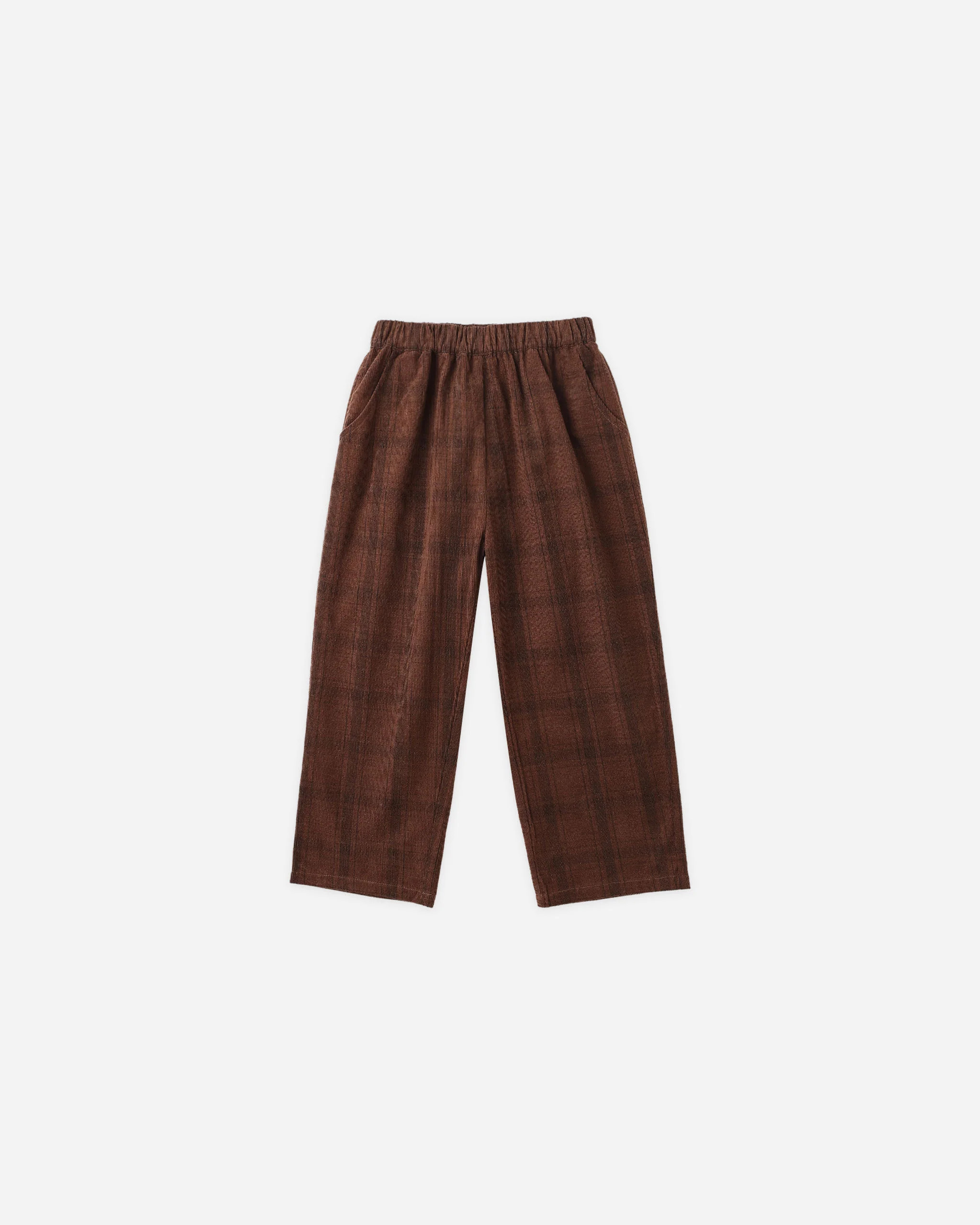 Corduroy Baggy Pant || Brown Plaid | Rylee + Cru