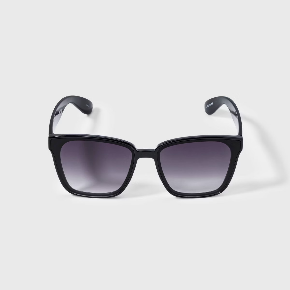 Women's Shiny Plastic Square Sunglasses with Gradient Lenses - Universal Thread™ Black: Scratch... | Target