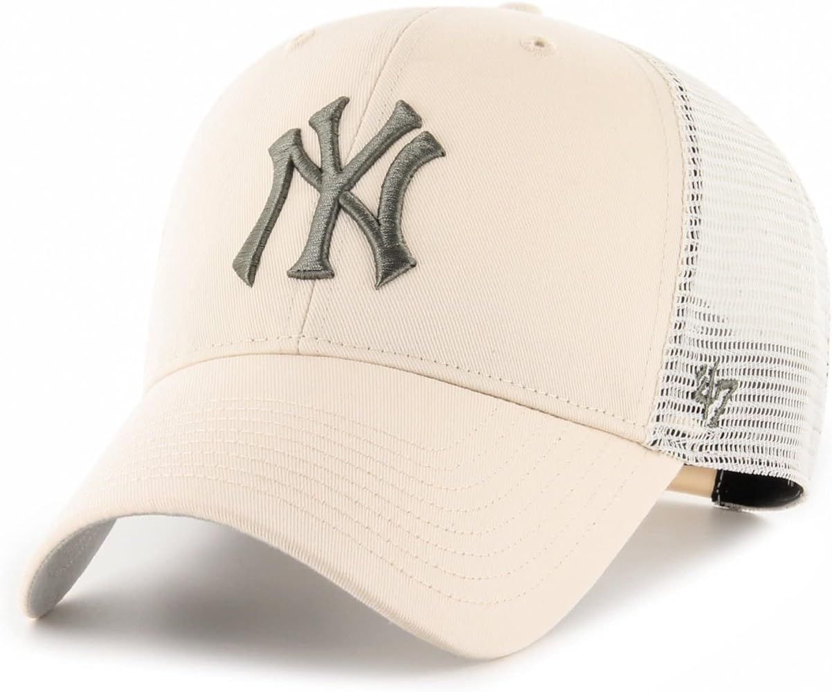 47 Brand MLB New York Yankees Branson Cap B-BRANS17CTP-NTI, Mens, Beige/Green, | Amazon (US)