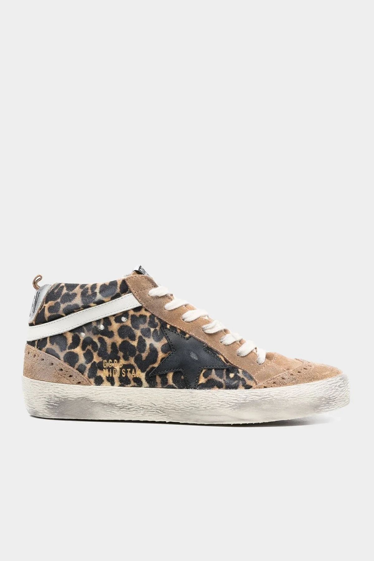 Mid-Star Leopard Suede Leather Sneaker - EU 40 | Shop Olivia