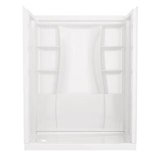 Delta Classic 500 30 in. L x 60 in. W x 72 in. H Alcove Shower Kit with Shower Wall and Shower Pa... | The Home Depot