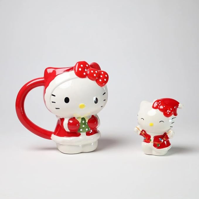 Blue Sky Clayworks Hello Kitty Merry Christmas Mug and Bright Figurine, Set of 2, Holiday Home De... | Amazon (US)