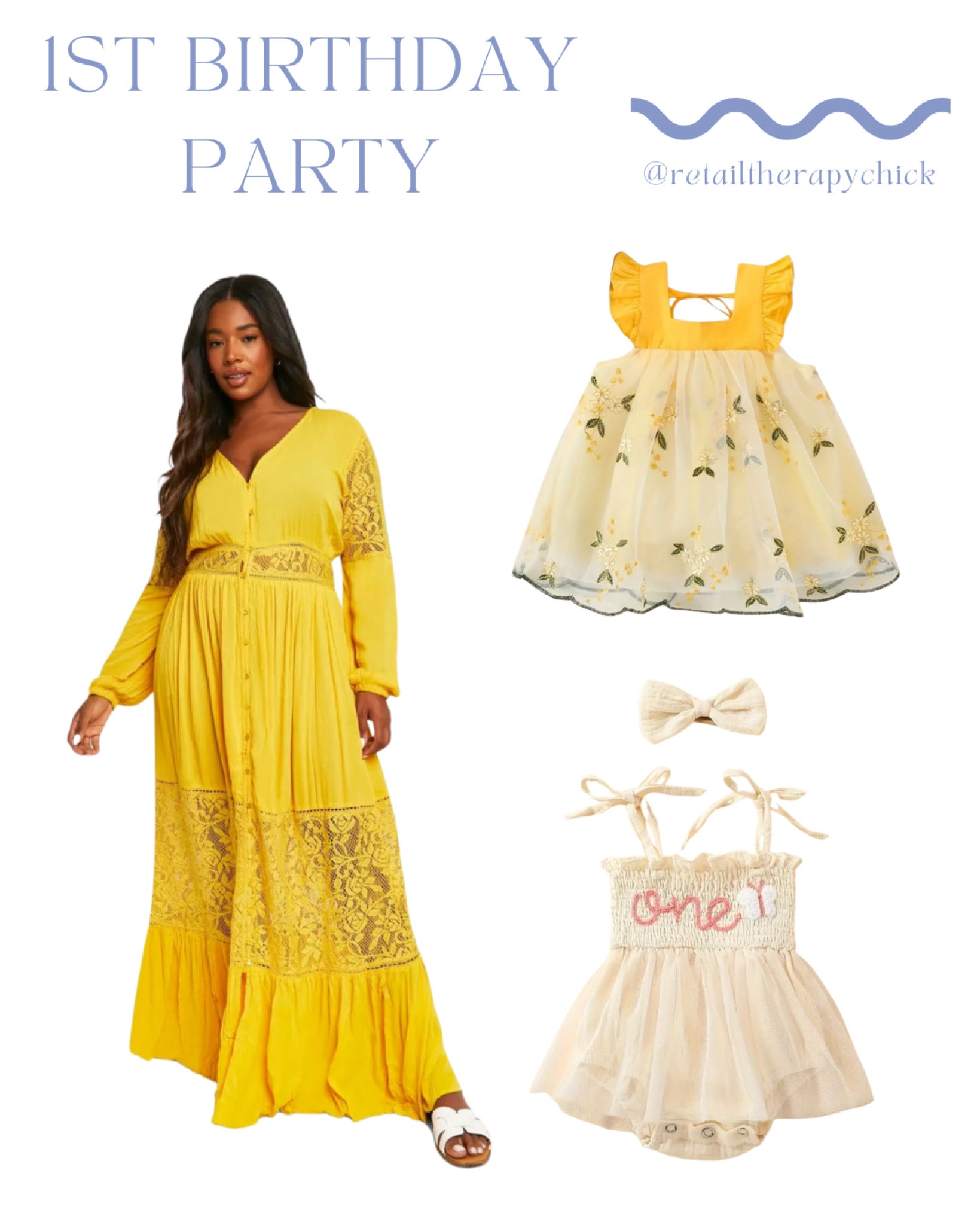 Cute mommy & me first birthday outfits 🤍🍋✨🥳 

#LTKParties #LTKPlusSize #LTKBaby