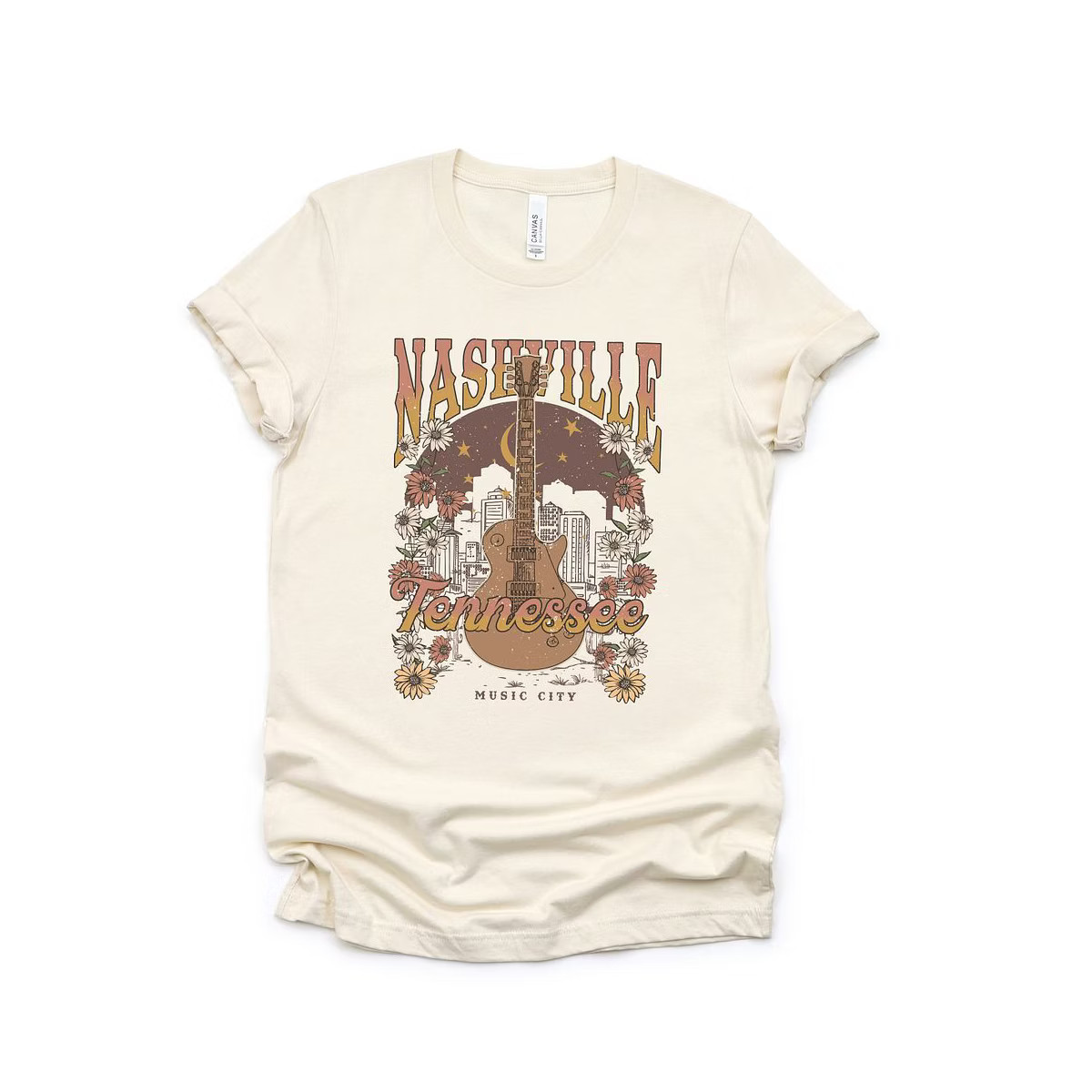 Simply Sage Market Women's Nashville Tennessee Flowers Short Sleeve Graphic Tee | Target