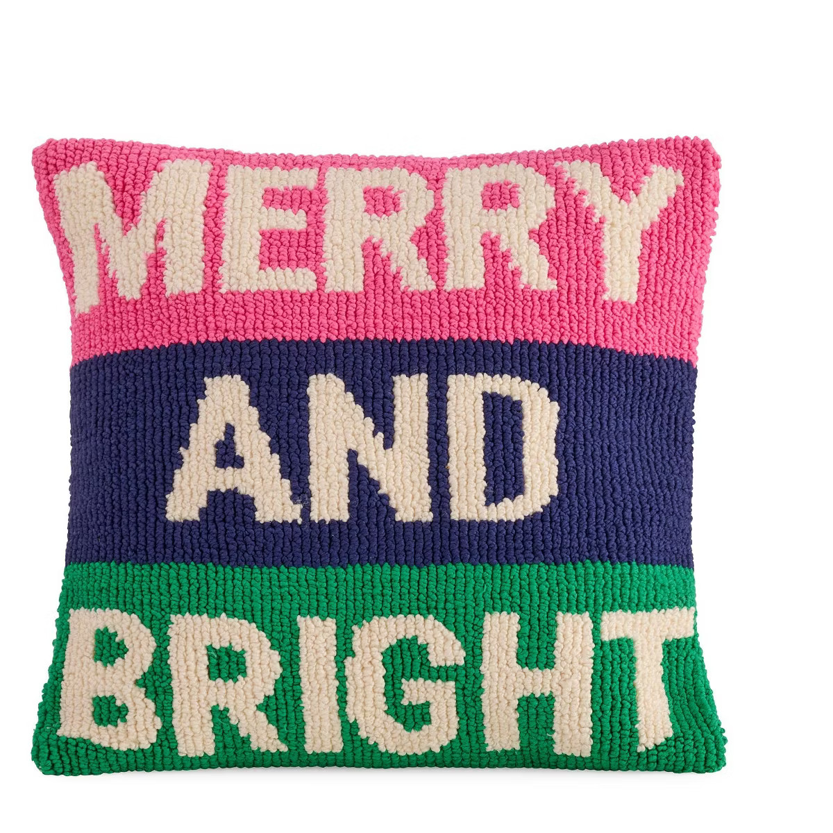 Shiraleah "Merry and Bright" Tufted Decorative Christmas Pillow | Target