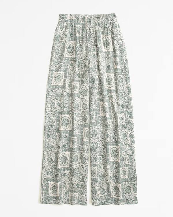 Crinkle Textured Pull-On Pant | Abercrombie & Fitch (US)