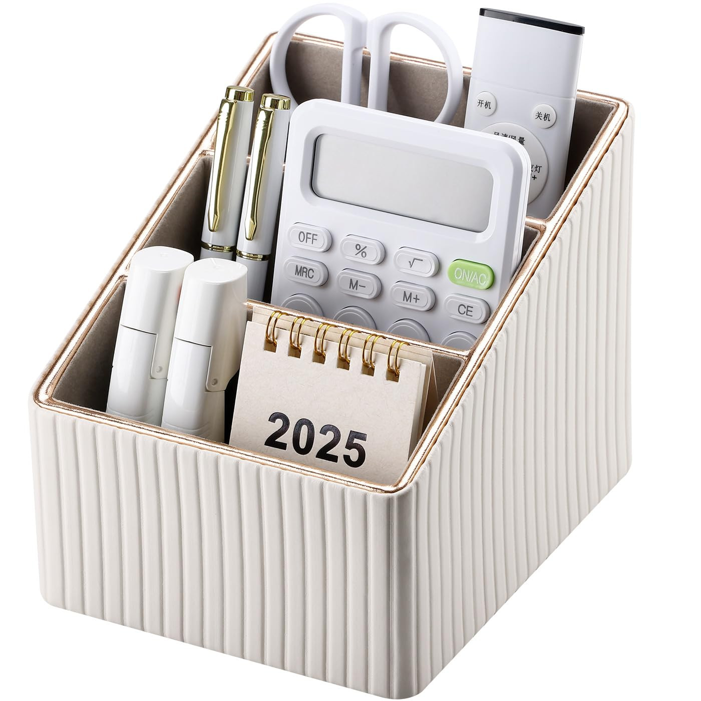 KINGFOM Schreibtisch Organizer, Stiftehalter, Stifte Organizer Mit 3 Fächern, Fernbedienung Halt... | Amazon (DE)