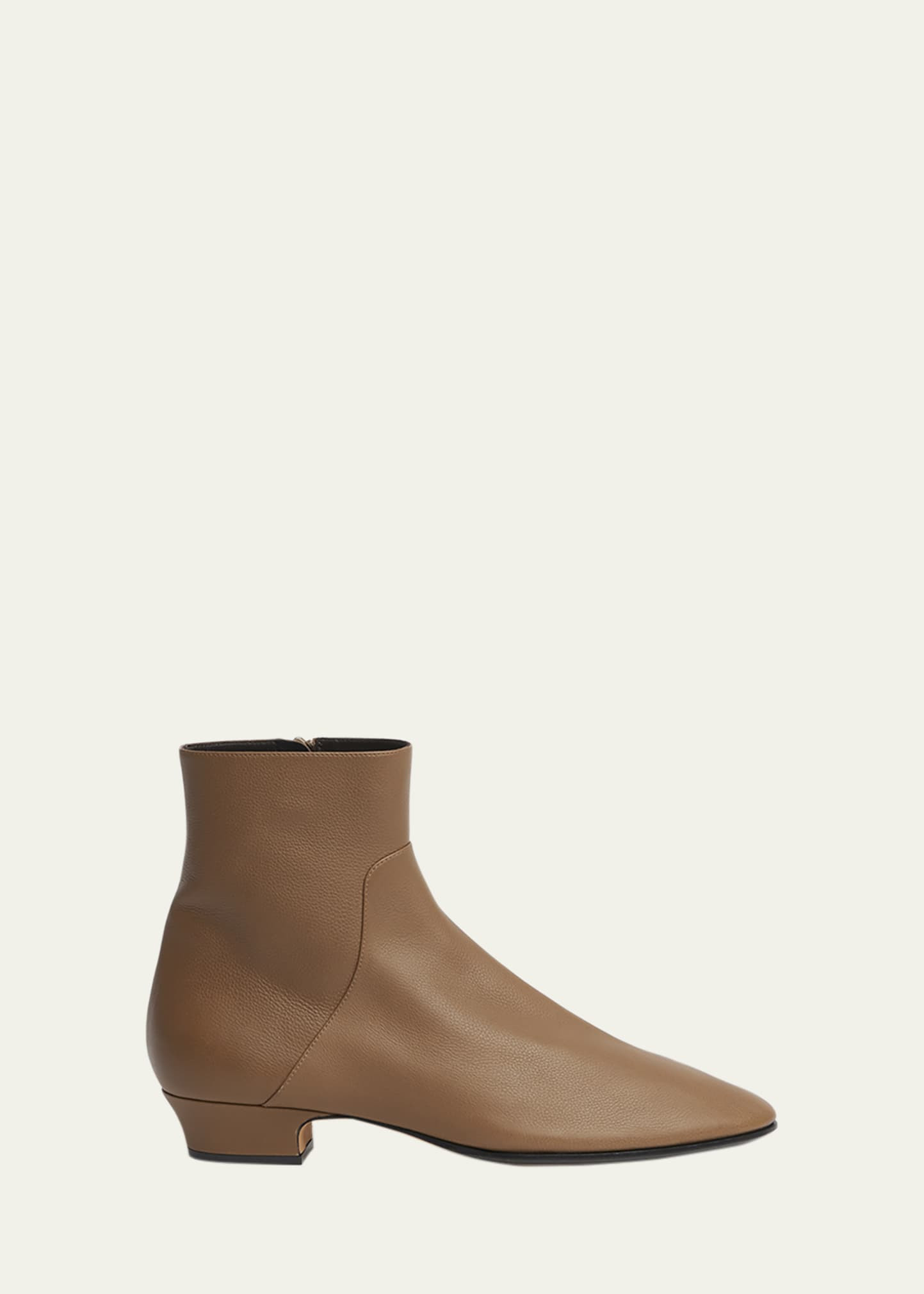 THE ROW Anwar Leather Ankle Booties | Bergdorf Goodman
