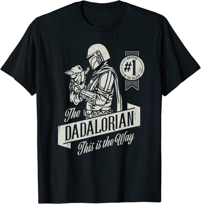 Star Wars The Mandalorian and Grogu Dadalorian Father’s Day T-Shirt | Amazon (US)