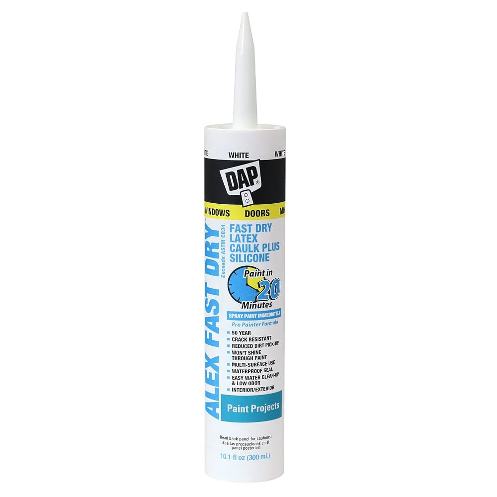DAP Alex Fast Dry Acrylic Latex Caulk Plus Silicone, White, 10.1 Oz (7079818425) | Amazon (US)