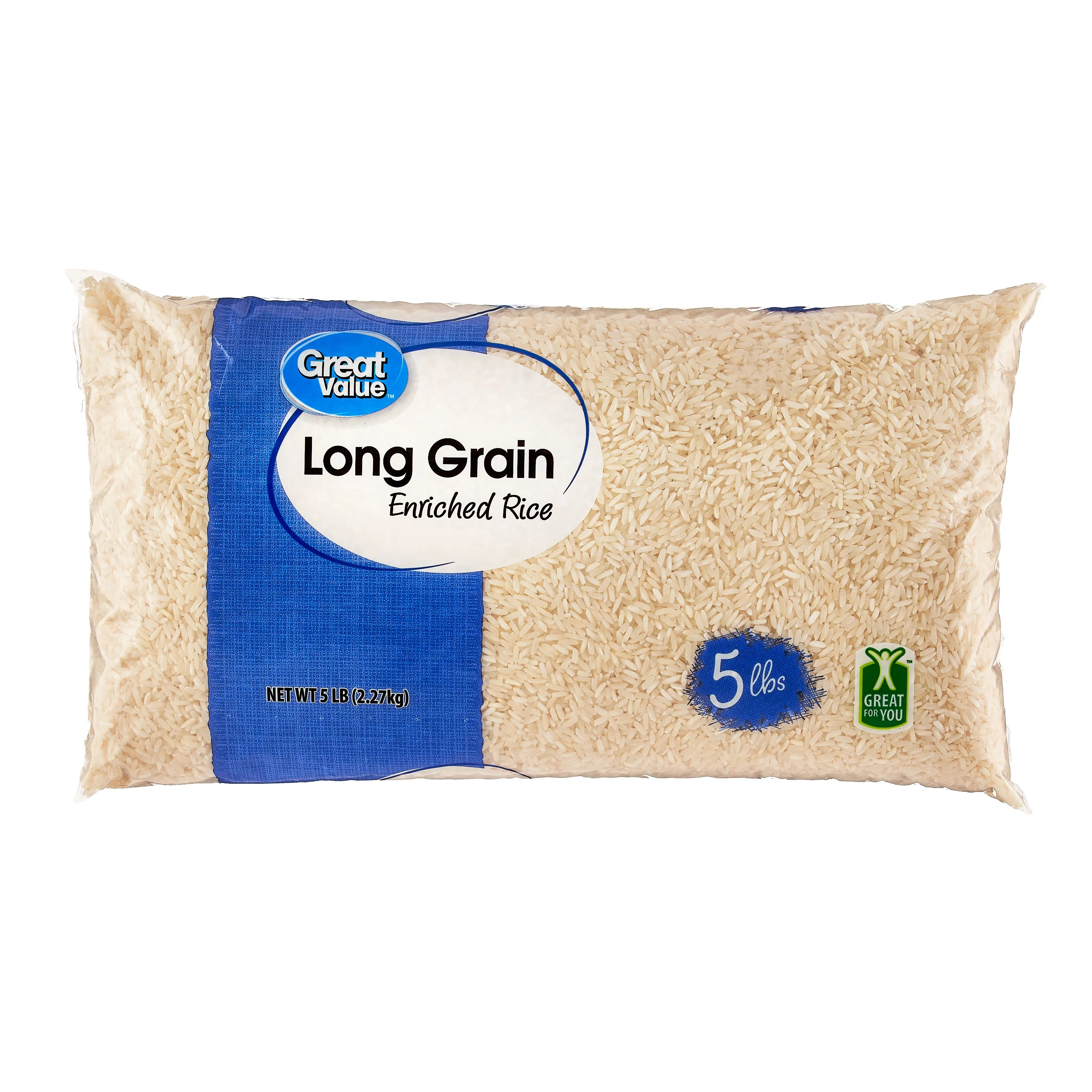 Great Value Long Grain Enriched Rice, 5 lbs | Walmart (US)