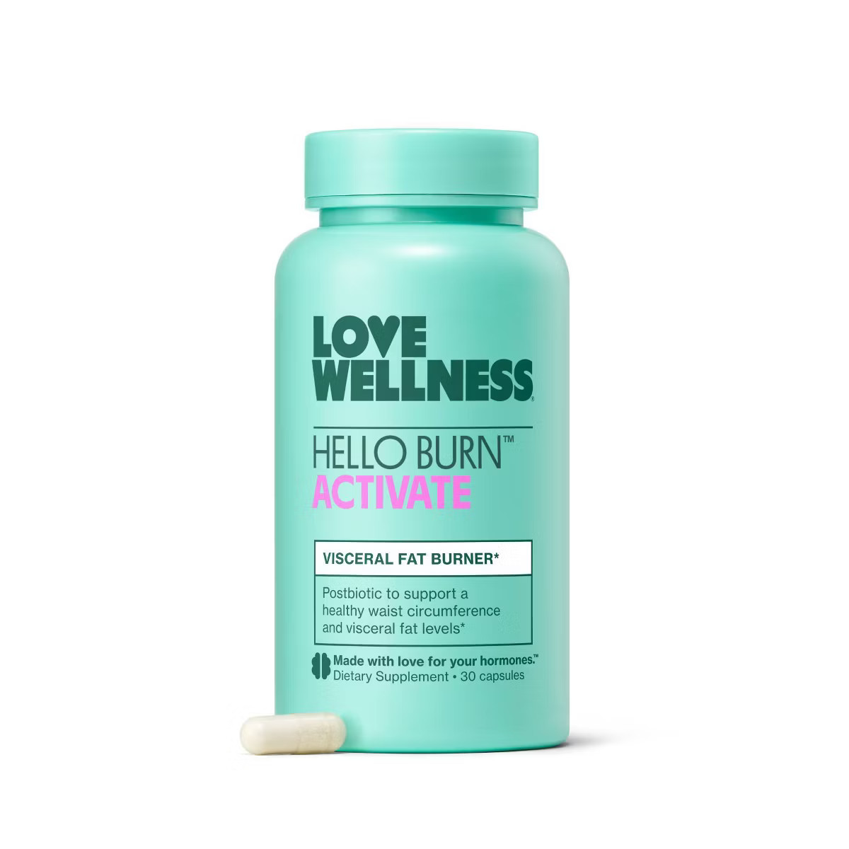 Love Wellness Hello Burn Activate Visceral Fat Burner Dietary Supplements - 30ct | Target