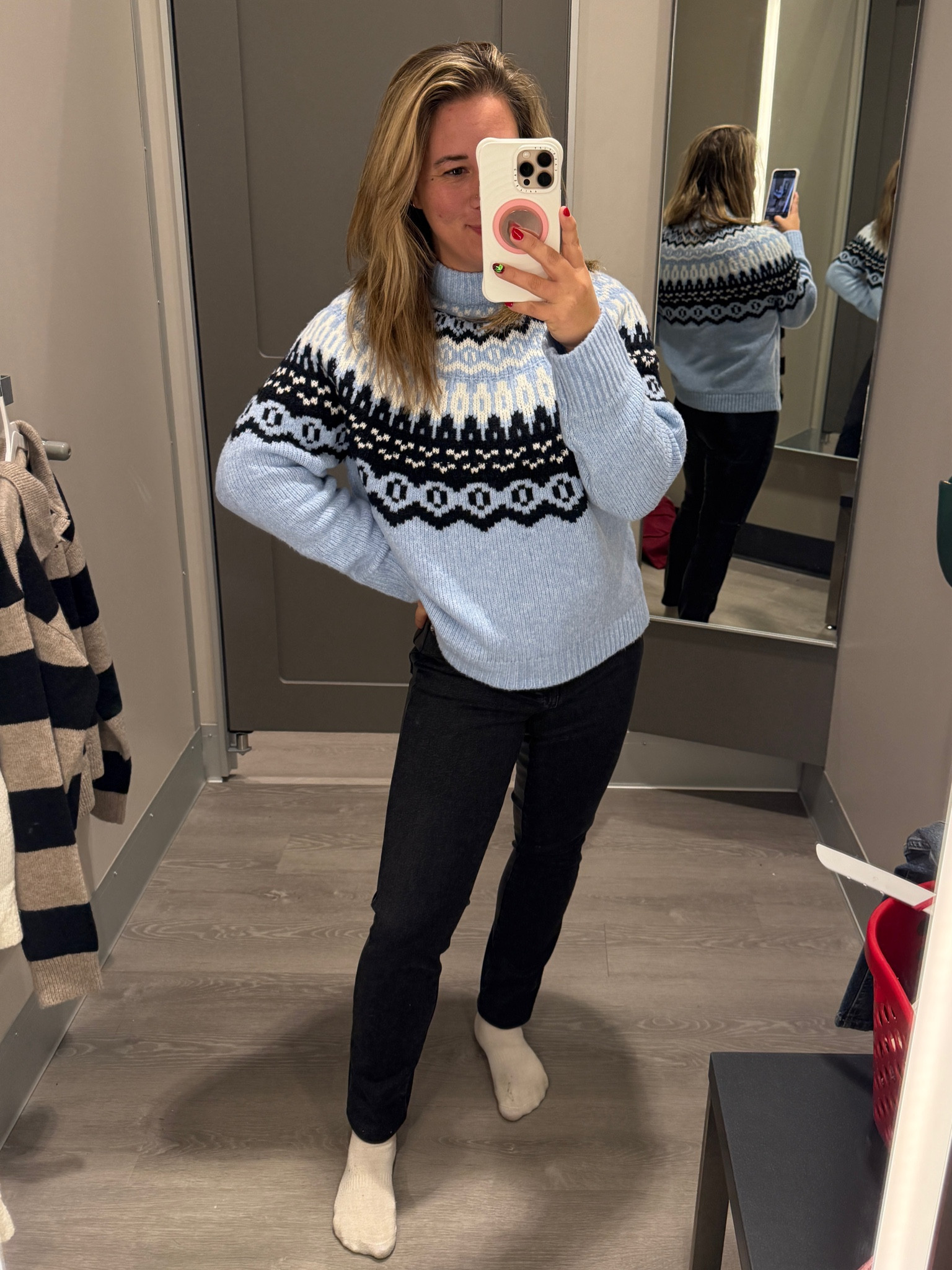 The cutest sweater for winter! Love the detailing! Oversized, would be great with leggings as well! Wearing xs. 

These black denim jeans are half faux leather & high rise! Super cute! Wearing size 4

Sweater, black jeans, black leather, winter outfit, casual outfit, petite style

#LTKFindsUnder50 #LTKStyleTip #LTKSeasonal