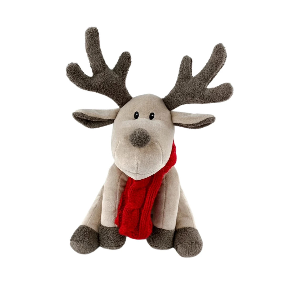 REINDEER DOG TOY, Adorable Plush Squeaky Christmas Deer, Tasteful Unique Seasonal Pet Gift With K... | Etsy (US)