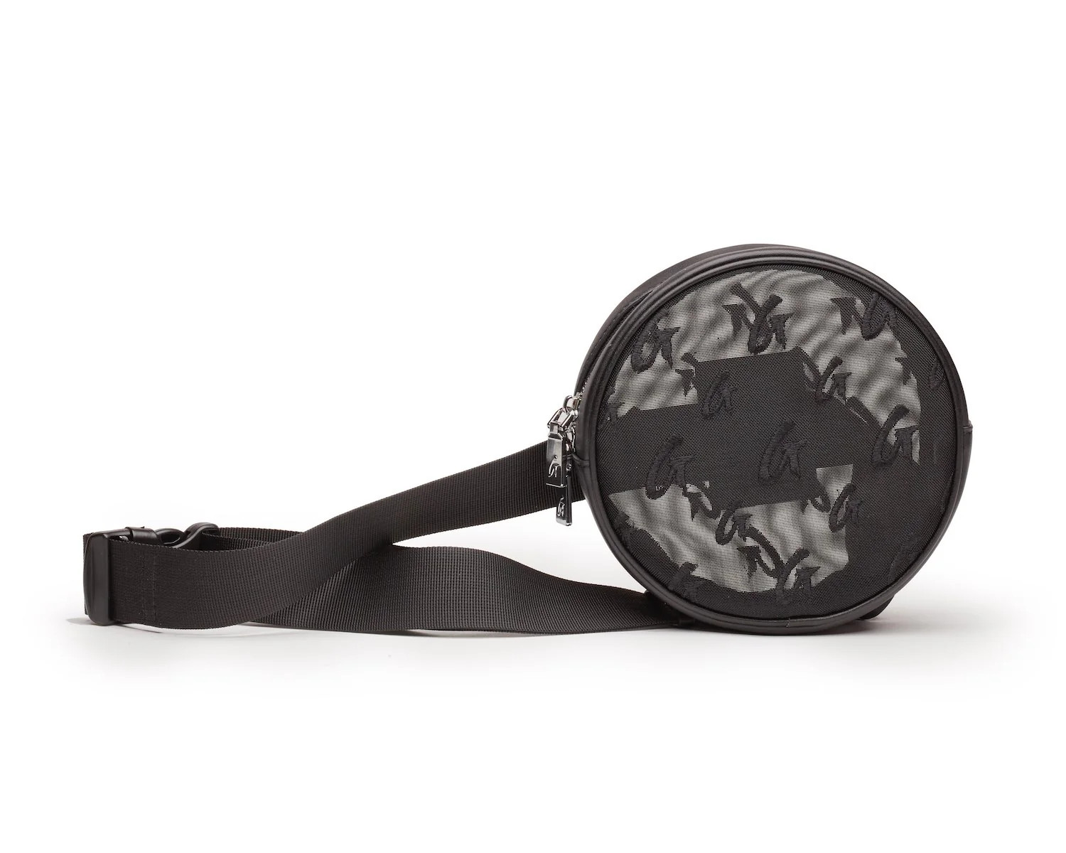 MESH MONOGRAM FANNY PACK - BLACK | Glam-Aholic Lifestyle